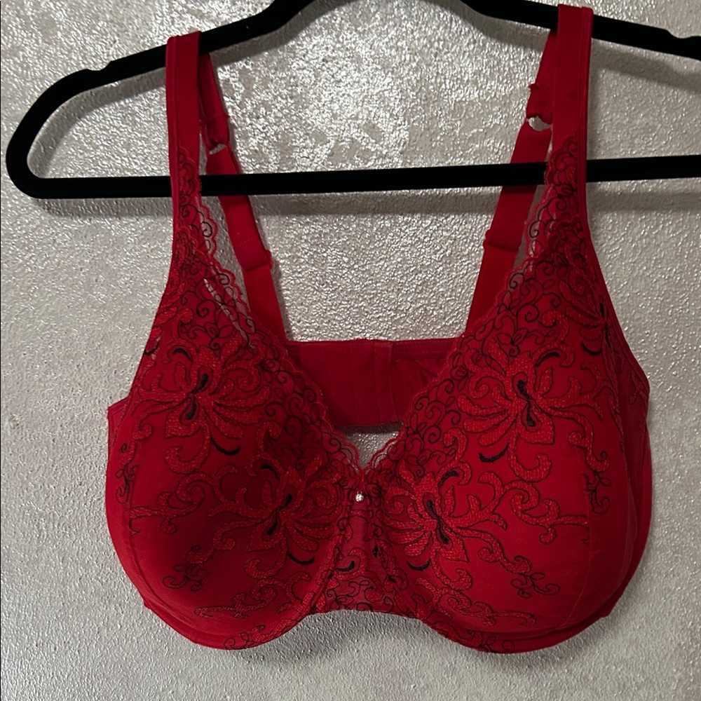 Playtex Red Embroidered Bra